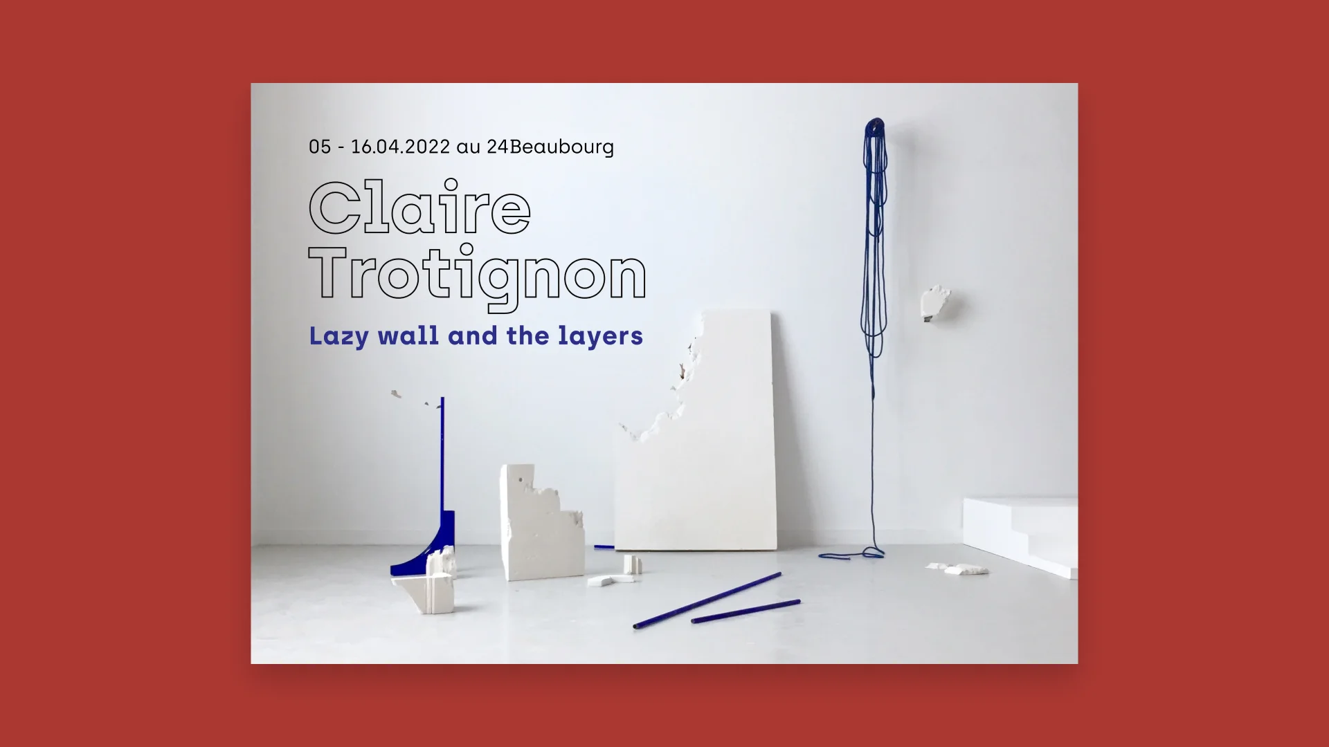 Couverture de la page Claire Trotignon sur le site Art Collector : « Lazy wall and the layers ».