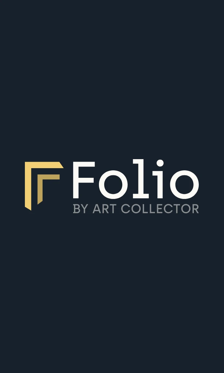 Logo Folio by Art Collector sur fond nuit.