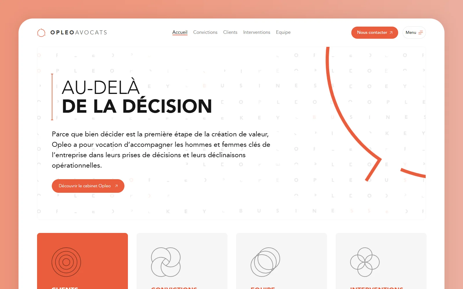 Accueil du site Opleo : « Au-delà de la décision ».